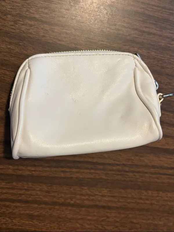 Versace Mini White Faux Leather Cosmetic Case - Image 2