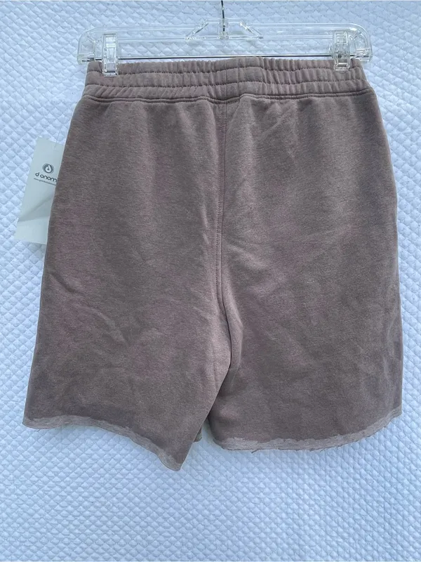 NWT Mono B Women’s Sweat Shorts Small Taupe Raw Hem Lounge Casual - Image 4