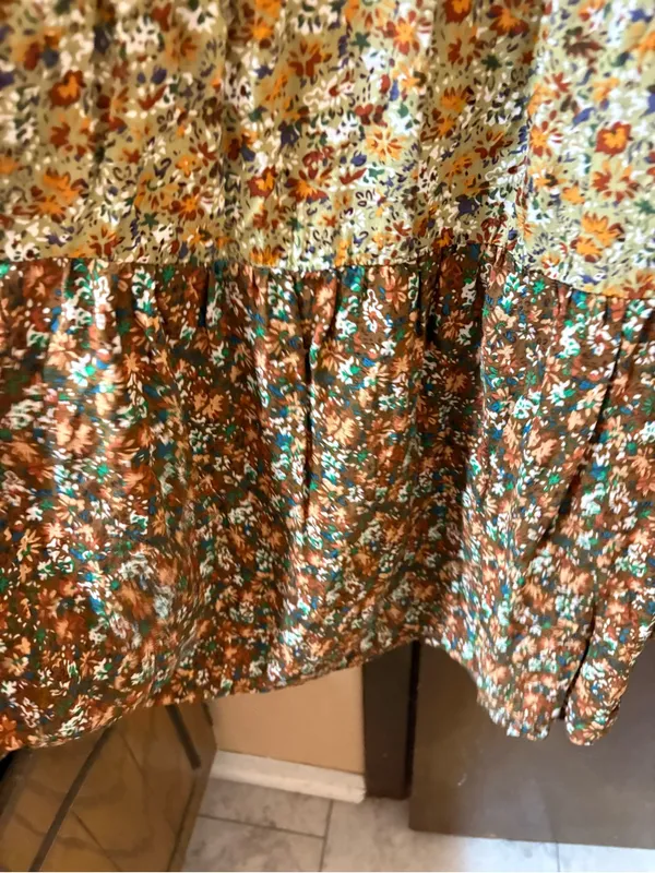 NWOT Natural Life green & brown floral maxi dress - Image 5