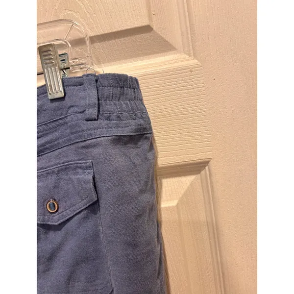 Love Tree Blue Linen Blend Utility Straight Leg‎ Pants Women Large Lightweight - Image 6