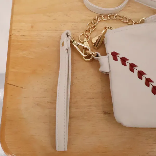 Baseball Stitch Crossbody Bag Wristlet Womens Gameday Faux Leather Novelty - Image 2