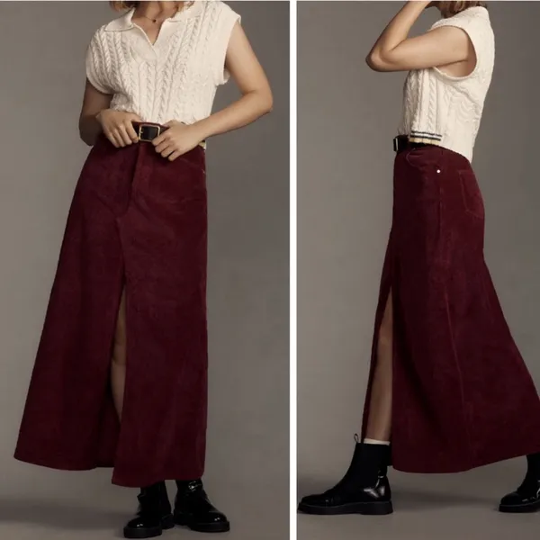 NWT Anthropologie Pilcro Madi Front Slit Skirt - Image 2