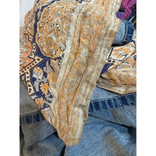 We The‎ Free Wide Leg Boho Paisley Print Jeans Size 31 - Image 4