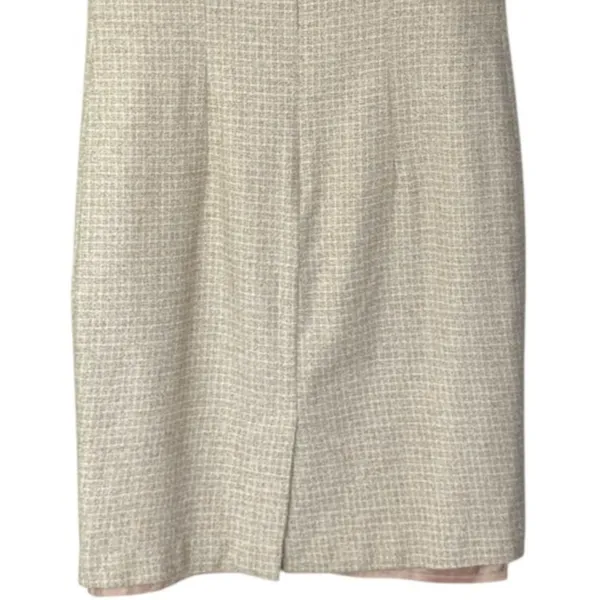90s Vintage Tweed Mini Dress Short Sleeve Ribbon & Bow Size 6 Coquette Girl - Image 8