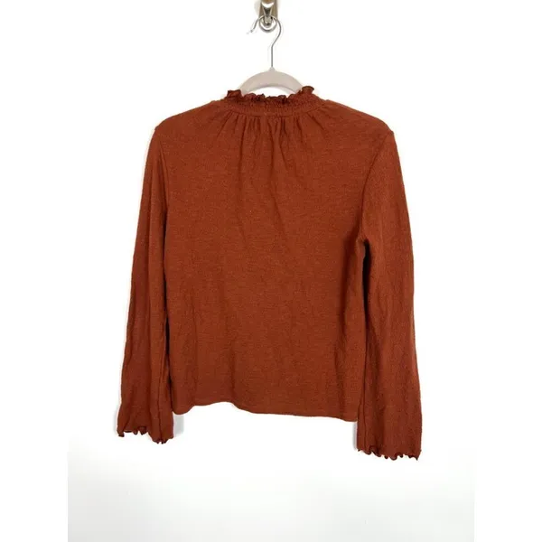 Madewell texture‎ & thread burnt orange top - Image 8