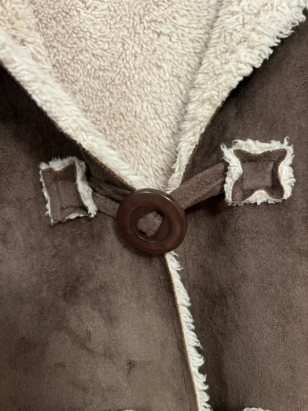 Brown Faux Shearling Jacket (Size 1X) - Image 5