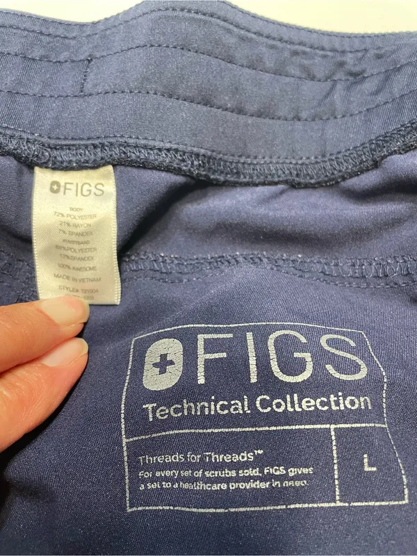 FIGS SCRUBS Womens Navy Blue Sz L Kade Cargo Pant - Image 4