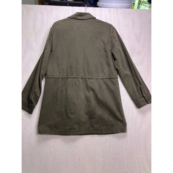 Levi Strauss‎ & Co Field Jacket Womens Medium Olive Green Cotton Utility Coat - Image 9