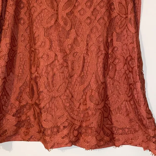 Rewind Juniors lace front tank top blouse clay large excellent dressy - Image 4