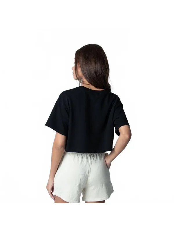 Talentless Cropped T-Shirt Tee Boxy Oversized Black Women's Size Medium - Image 5
