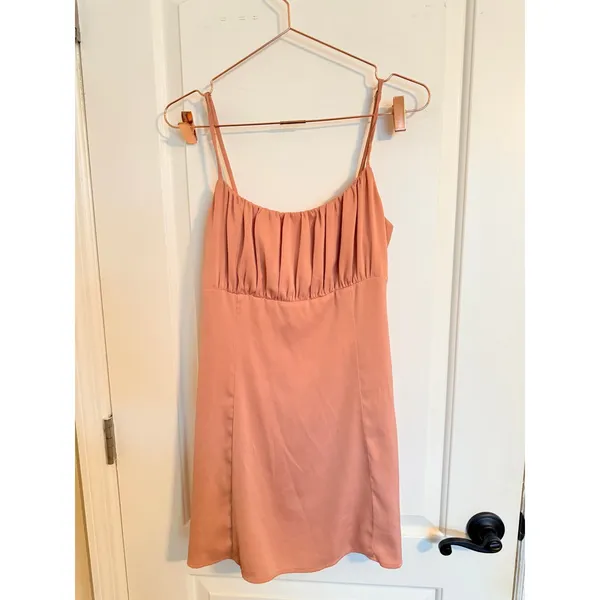 Lulus Mini Dress Womens Medium‎ Peach Heart of My Heart Ruched Bust Party - Image 6