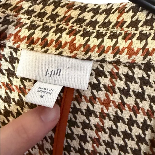✨ J.Jill Houndstooth Open Front‎ Jacket Coat Size M ✨ - Image 4