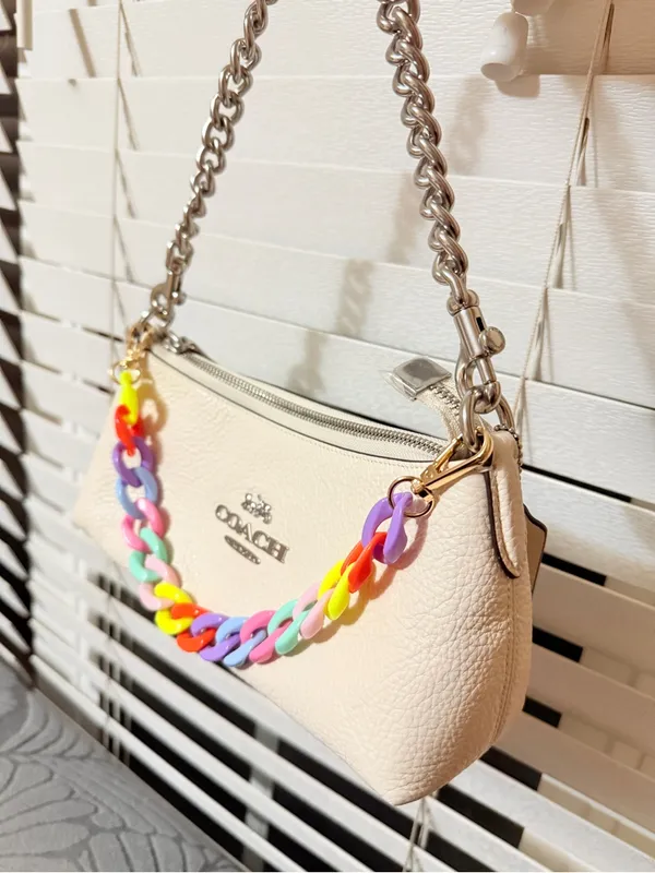 NWT Coach Charlotte Shoulder Bag cl407 with rainbow chain - Image 2