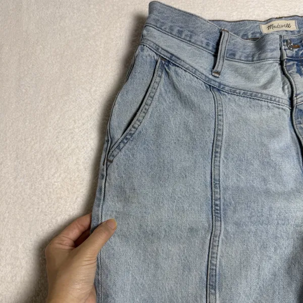 Madewell Womens Y2K Balloon Jeans Size 30 Light Wash High Rise Denim - Image 2