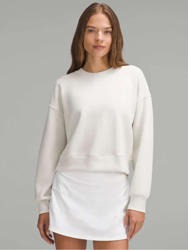 LULULEMON Softstreme Perfectly Oversized Cropped Crew in Vapor Size 8 - Image 7