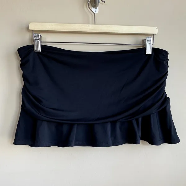 Lands' End black mini skirt swim women's size 12 casual built in swimsuit bottom - Image 6