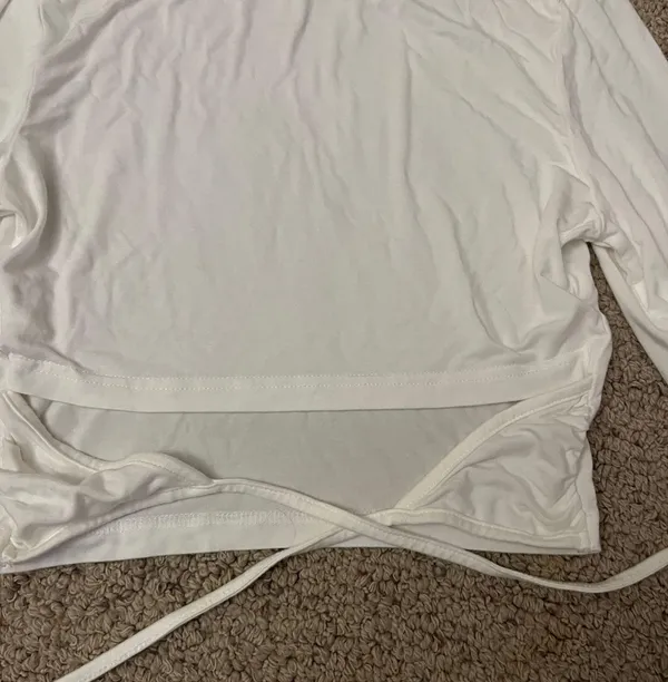 Long sleeve crop top White Size M - Image 4