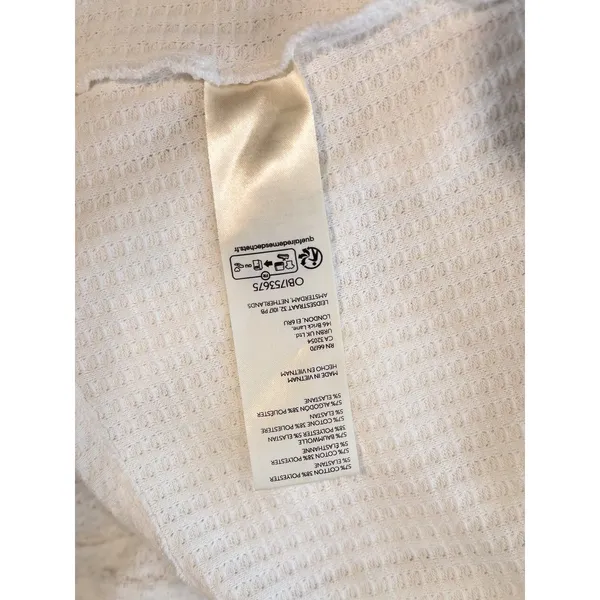We The Free Womens Top White Coraline Thermal V Neck Waffle Knit Oversized XS - Image 12