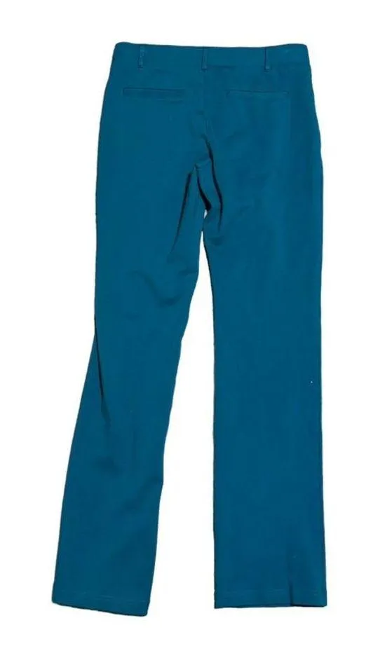 Betabrand Women's Pull On Yoga Dress Pants Blue Straight Leg Size Medium - Image 3