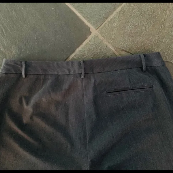 Express stretch charcoal gray cuffed boot cut staple office career pant - Image 5