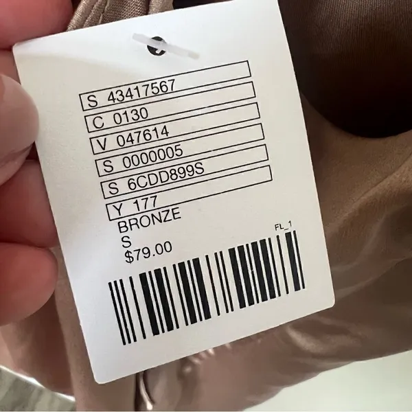 NWT Urban Outfitters Satin Tie Back Slip Dress Bronze Size Small - Image 10