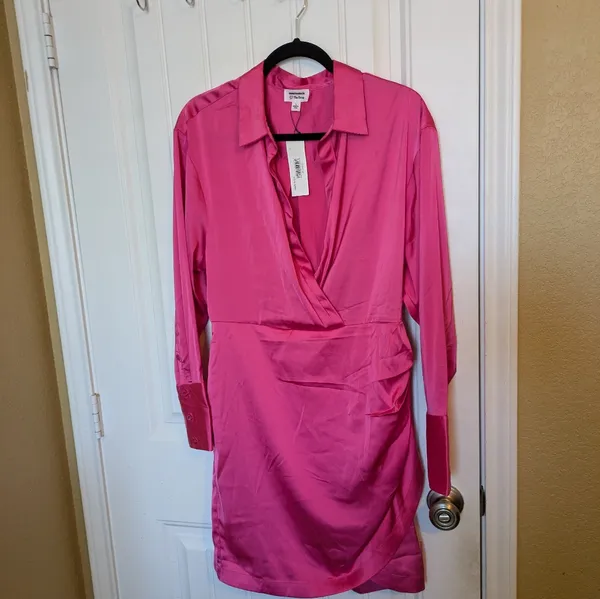 The Drop hot pink shirt dress small Size L - Image 4