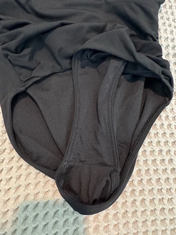 Seafolly One Shoulder Cutout One Piece Swimsuit Size 10 Black Summer Vacation - Image 9