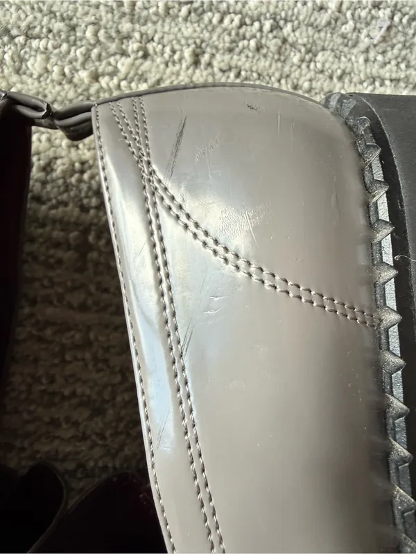 Franco Sarto Women's Metallic Dark Gray Loafer Flats Size‎ 7.5 - Image 5