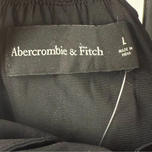 NWT Abercrombie‎ & Fitch Criss Cross Back Midi Dress in Black Size Large - Image 7