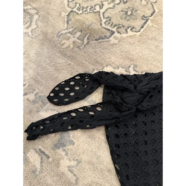 Nasty Gal Black Eyelet Textured Sarong Sz 8 NEW - Image 4