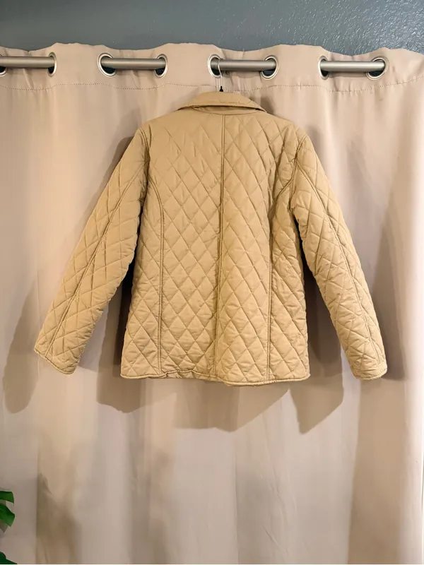 White Stag Quilted Lightweight Jacket in Beige - Image 3