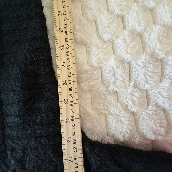 Abercrombie Y2K Black Cable Knit Batwing Sleeve Oversized Cropped Sweater Womens - Image 5