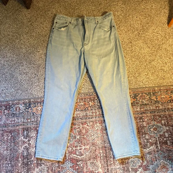 Abercrombie & Fitch Curve Love High Rise Skinny Jeans Light Wash Blue Size 32 14 - Image 2
