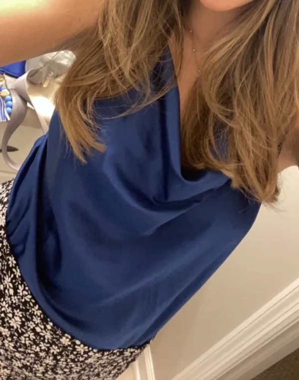 Elegant Solid Cami Top Blue - Image 6