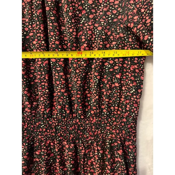 PrettyGarden Floral Maxi Dress Womens Large Smocked Waist Tiered Flutter Sleeve - Image 7