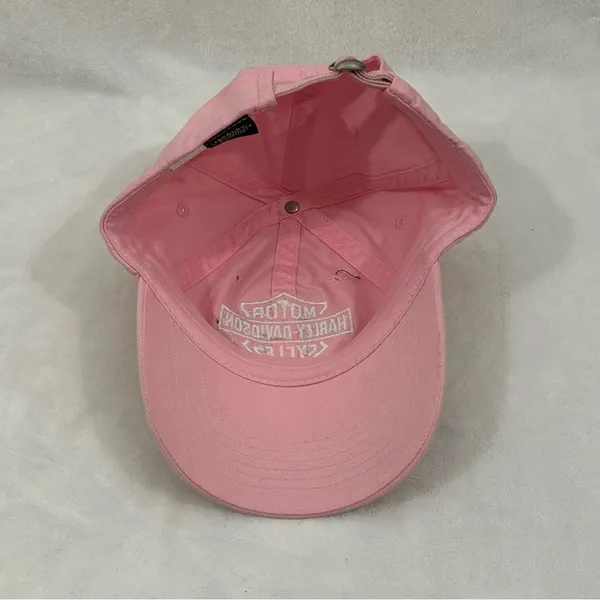 Harley-Davidson Motorcycles Museum Embroidered Logo Pink Adj Baseball Hat Cap - Image 9