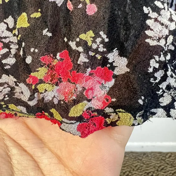 Coldwater Creek Reversible Maxi Skirt Womens Sz Large Floral‎ Boho Vintage 90s - Image 9