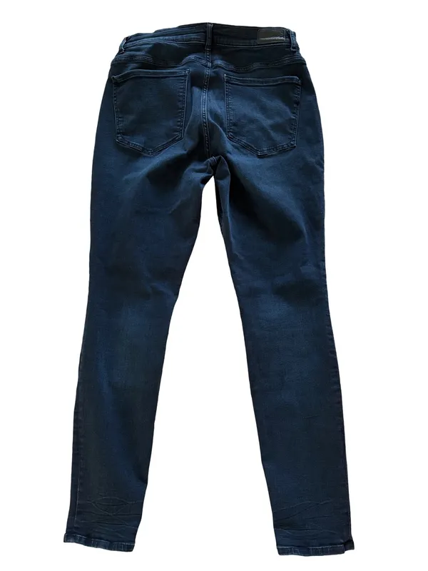 Express Denim Perfect Curves High Rise Jeans Size 12 Dark Wash - Image 3