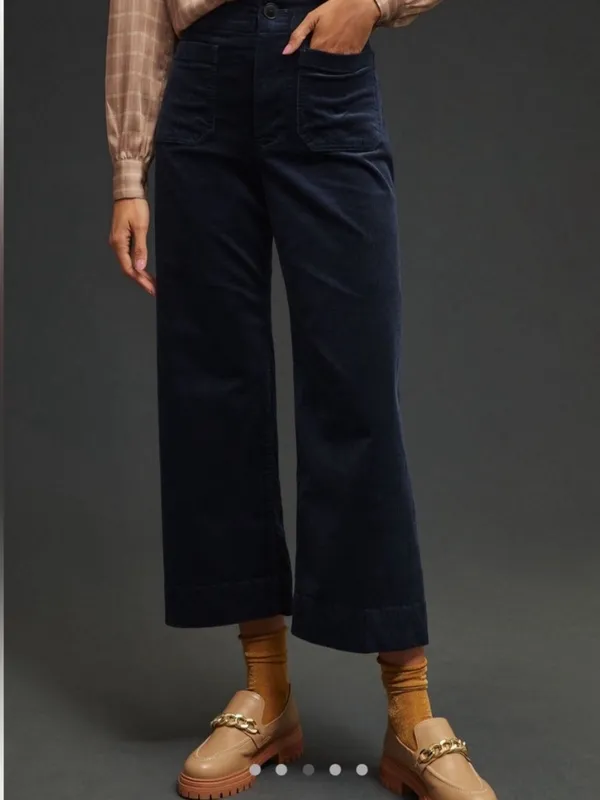 Maeve by Anthropologie The Colette Black Corduroy Cropped Pants Size 31 - Image 2