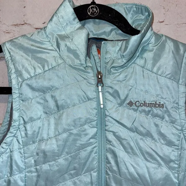 Columbia Vest Womens Small Blue Omni Heat Thermal Reflective Puffer Zip Layer - Image 3