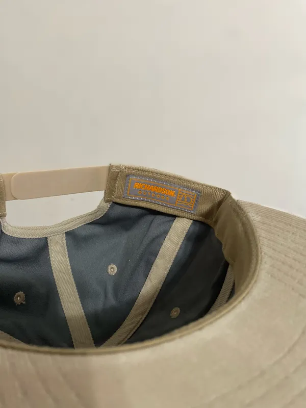 Burleap Apparel Men's Cream Adventure Patch Hat Tan - Image 4