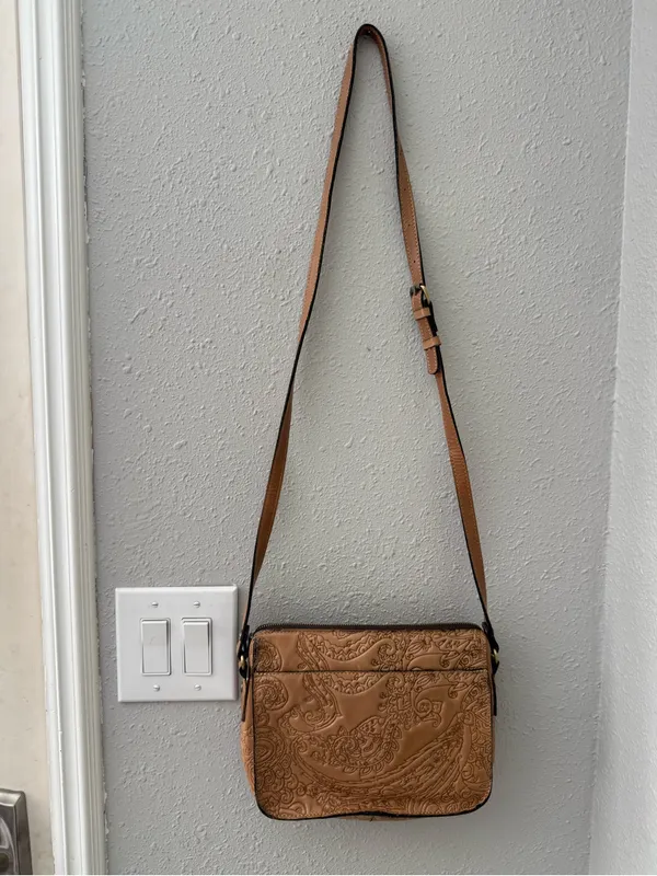 Patricia Nash Tooled Leather Crossbody - Boho Western Charm - Image 3