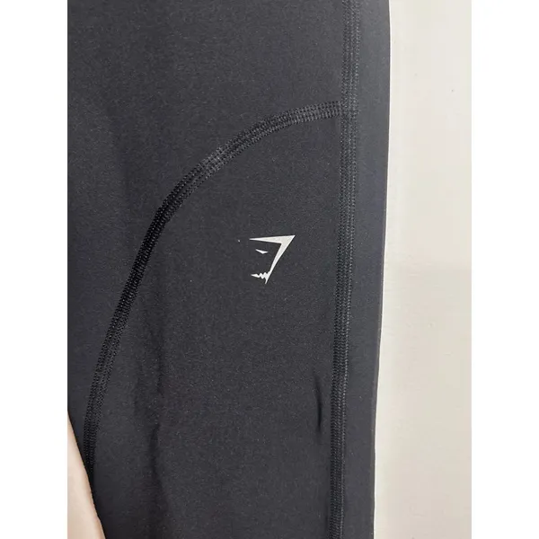 Gymshark Speed Leggings Women Small‎ Black Running Tights Zipper Pocket B4A8T - Image 2