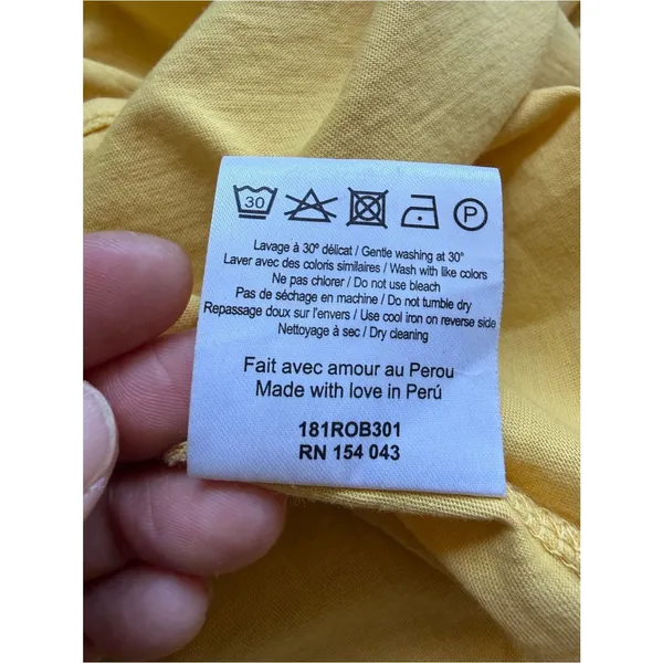 Sezane 100% Cotton Darcy Dress, Size S, Sunset Yellow, VGUC - Image 13