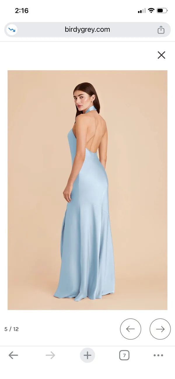 Birdy Grey Stephanie Bridesmaid Dress Matte Sky Blue - Image 9