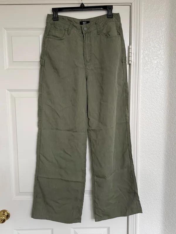 Kut From The Kloth Sienna High RIise Wide Leg‎ - Olive Green 2 - Image 5