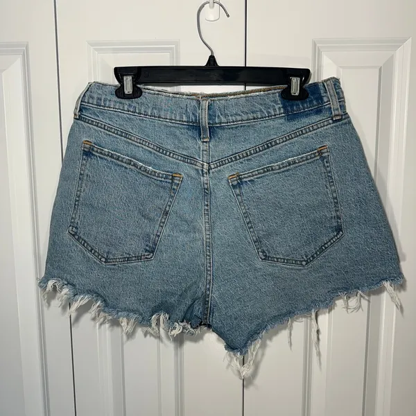 Abercrombie & Fitch Cutoff Shorts Women 31 Blue Curve Love 90s Relaxed High Rise - Image 2