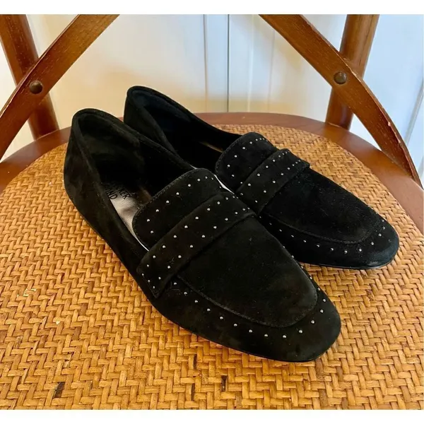 Bleeker & bond black suede studded loafers size 7 - Image 3