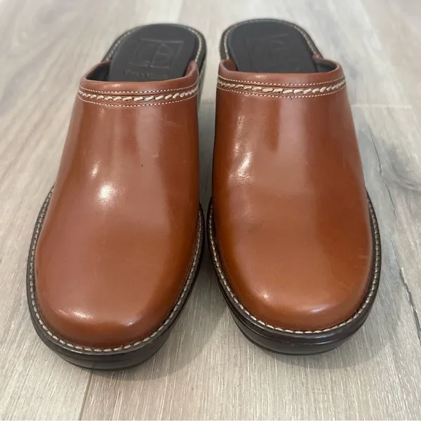 Cole Haan Elyssa Wedge Clogs Slip On Mules Shoes Brown Leather‎ Women’s Size 6 - Image 10