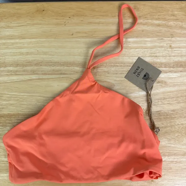 Free People X Toast Swim Apex Bikini Top Nectarine Size M - Image 3